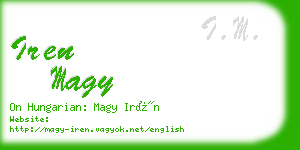 iren magy business card